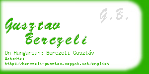 gusztav berczeli business card